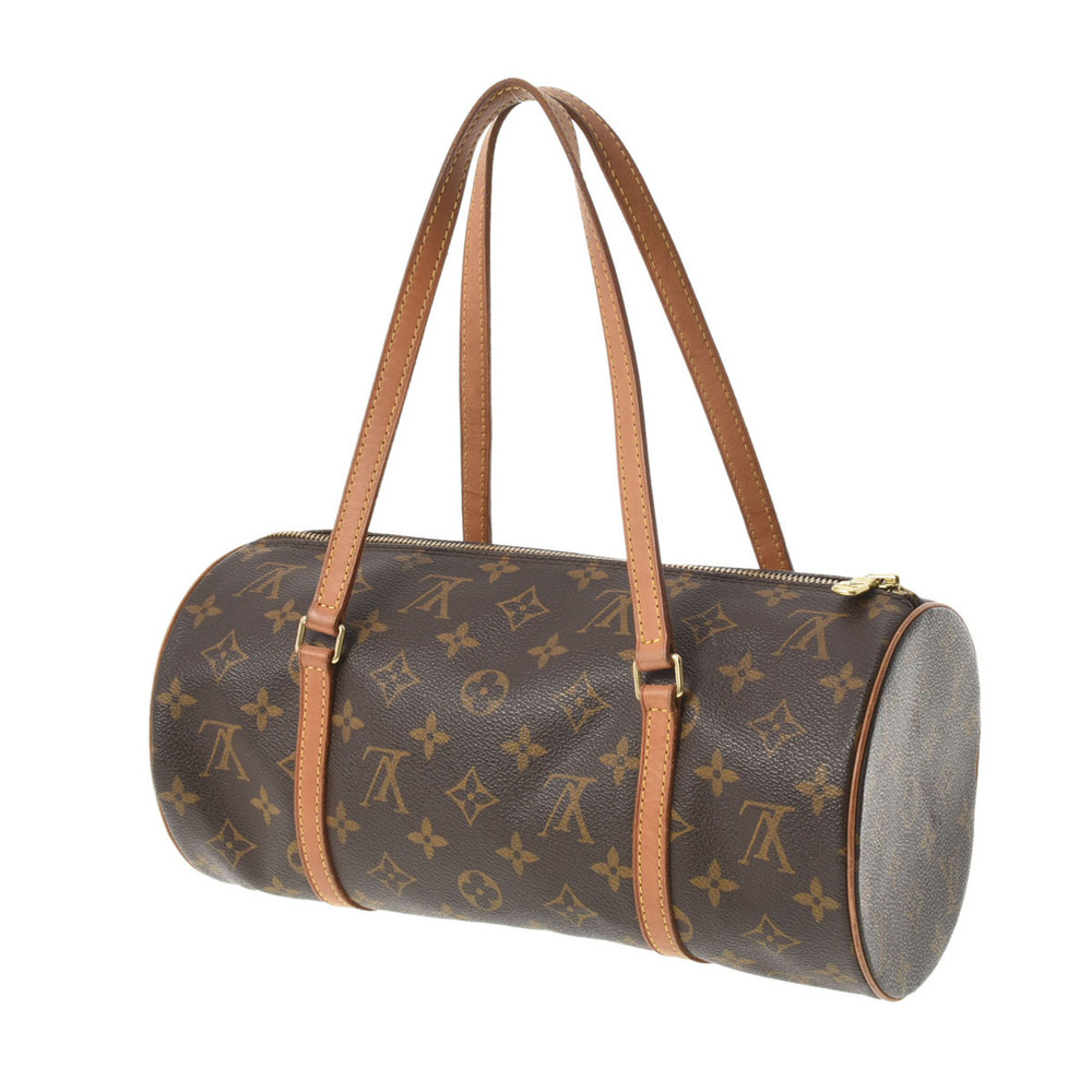Louis Vuitton L Handbag Papillon Monogram Brown Canvas